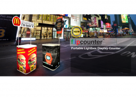 Flip Counter Portable Lightbox Display Counter